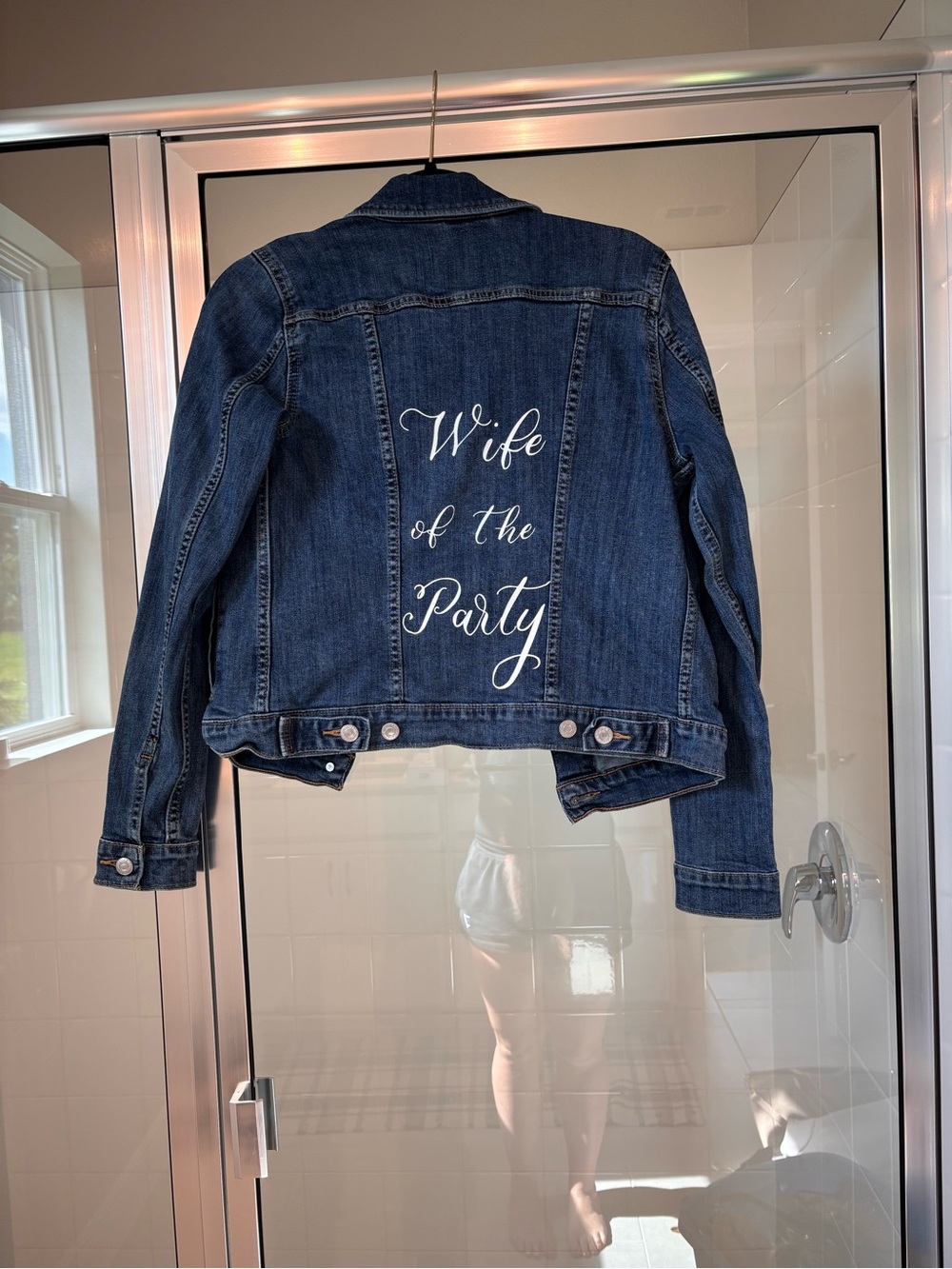 Bridal Levi's Blue Denim Jacket with Leather Patch
